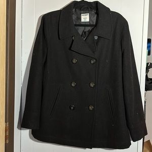Short black Pea Coat